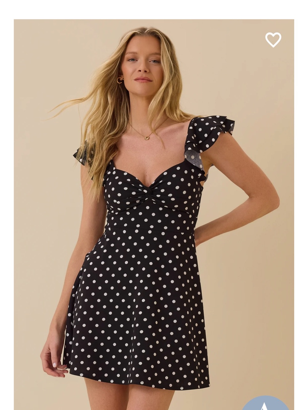 NWOT Altar'd State - Black & White Polka Dot Mini Dress